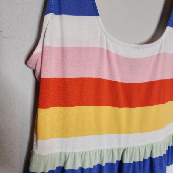 J. Crew Tiered knit maxi dress in rainbow wide stripe cotton size XS - Picture 9 of 12